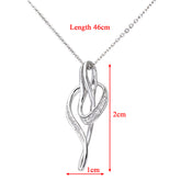 Micro Set Diamond Twist Pendant in 9ct White Gold